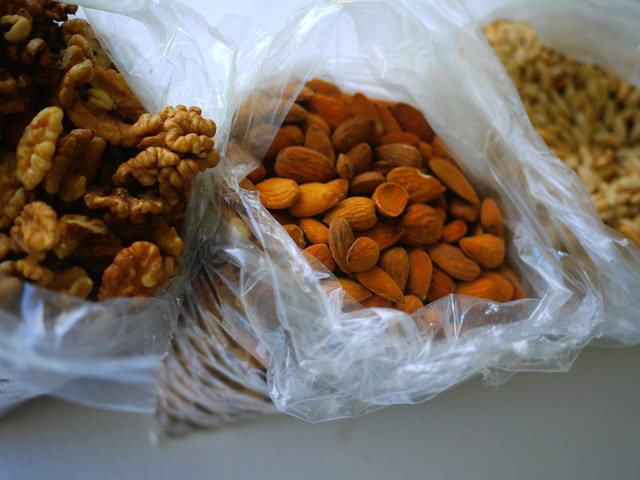 Bulk nuts in bags